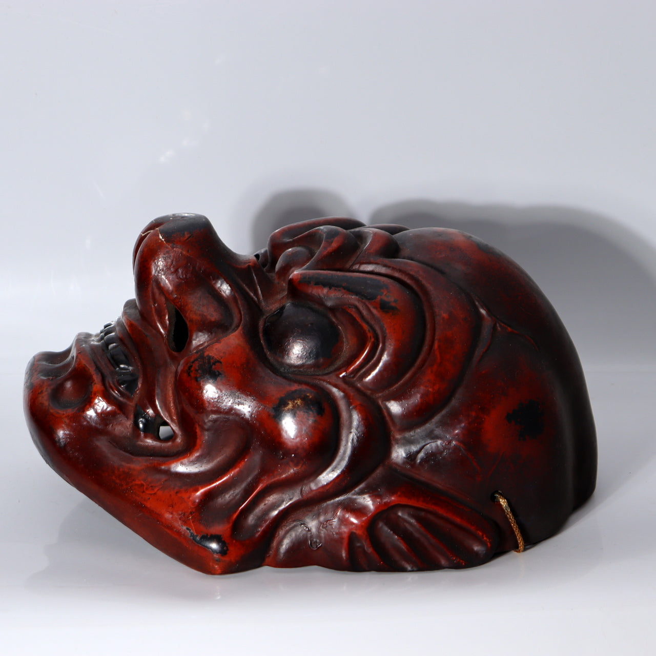 Japanese Antique Style Tengu Kimen Mask Dry Lacquer Kanshitsu Gyodo-men Ritual
