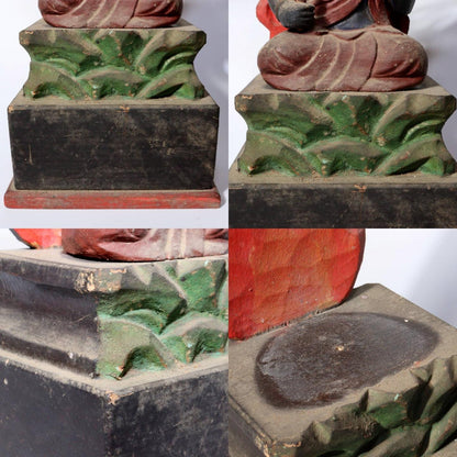 Japanese wooden Acala statues Fudo Myoo Buddhism Buddha ornament WB186