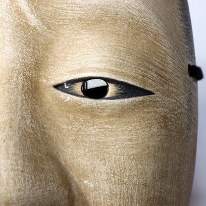 apanese Wooden Noh Mask Chujo - Handcrafted Heisei 2 (1990) Signed MSK499