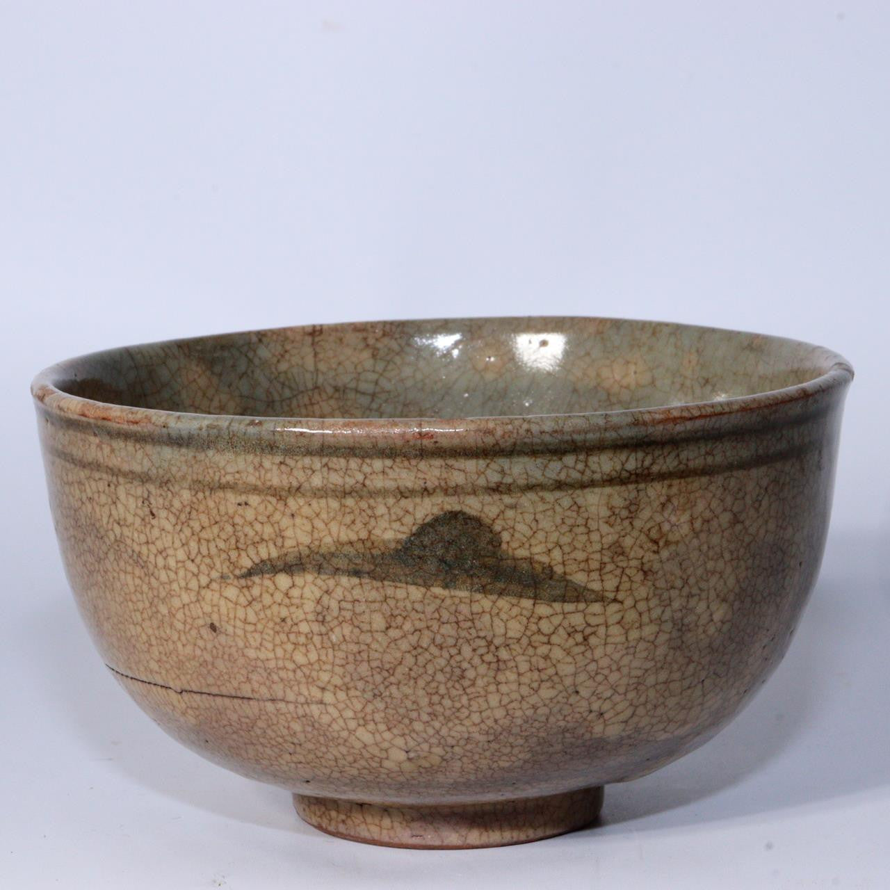 Japanese Antique Kihara Chawan Old Karatsu Pottery Tea Bowl Edo period PCP237