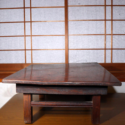 Rare Vintage Japanese Chabudai Solid Zelkova Wood High Quality Craftsmanship