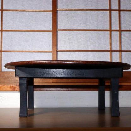 Japanese wooden Foldable Chabudai Low Dining Round Table WO383