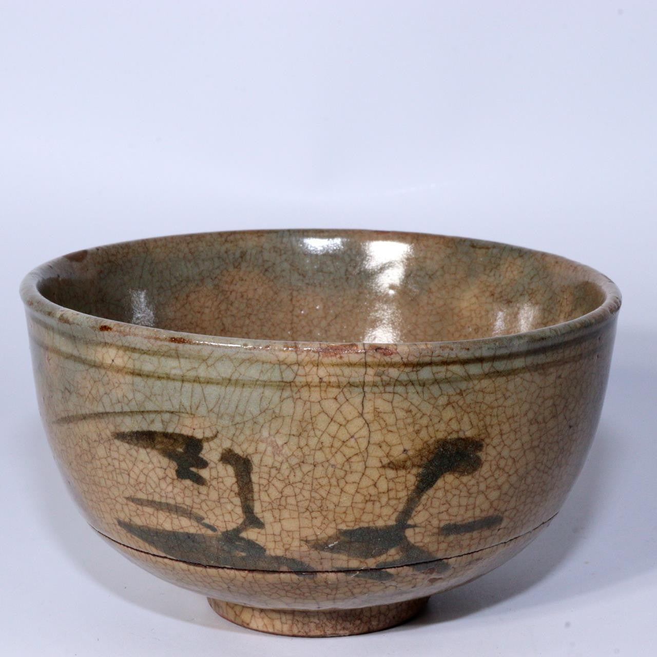 Japanese Antique Kihara Chawan Old Karatsu Pottery Tea Bowl Edo period PCP237