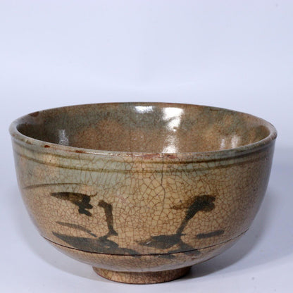 Japanese Antique Kihara Chawan Old Karatsu Pottery Tea Bowl Edo period PCP237