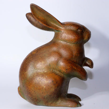 Japanese Iron Rabbit figurine ornament BOS877