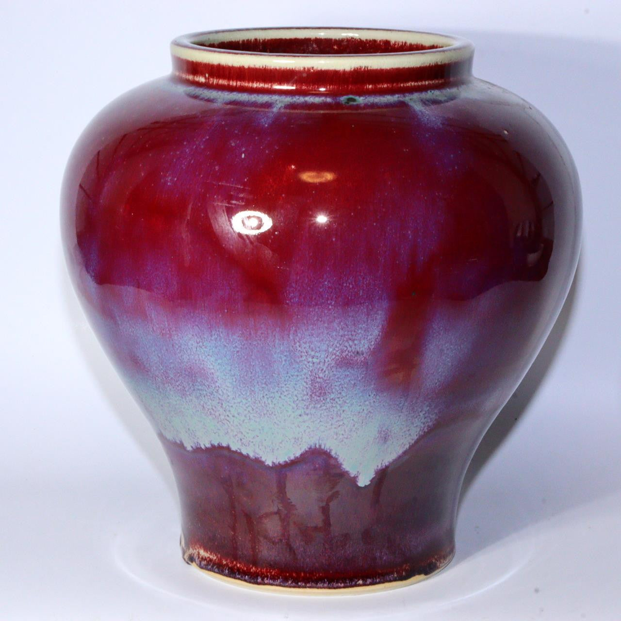 Japanese Glaze Flower vase Matsuyama Gaei porcelain vase signed w / box PV253