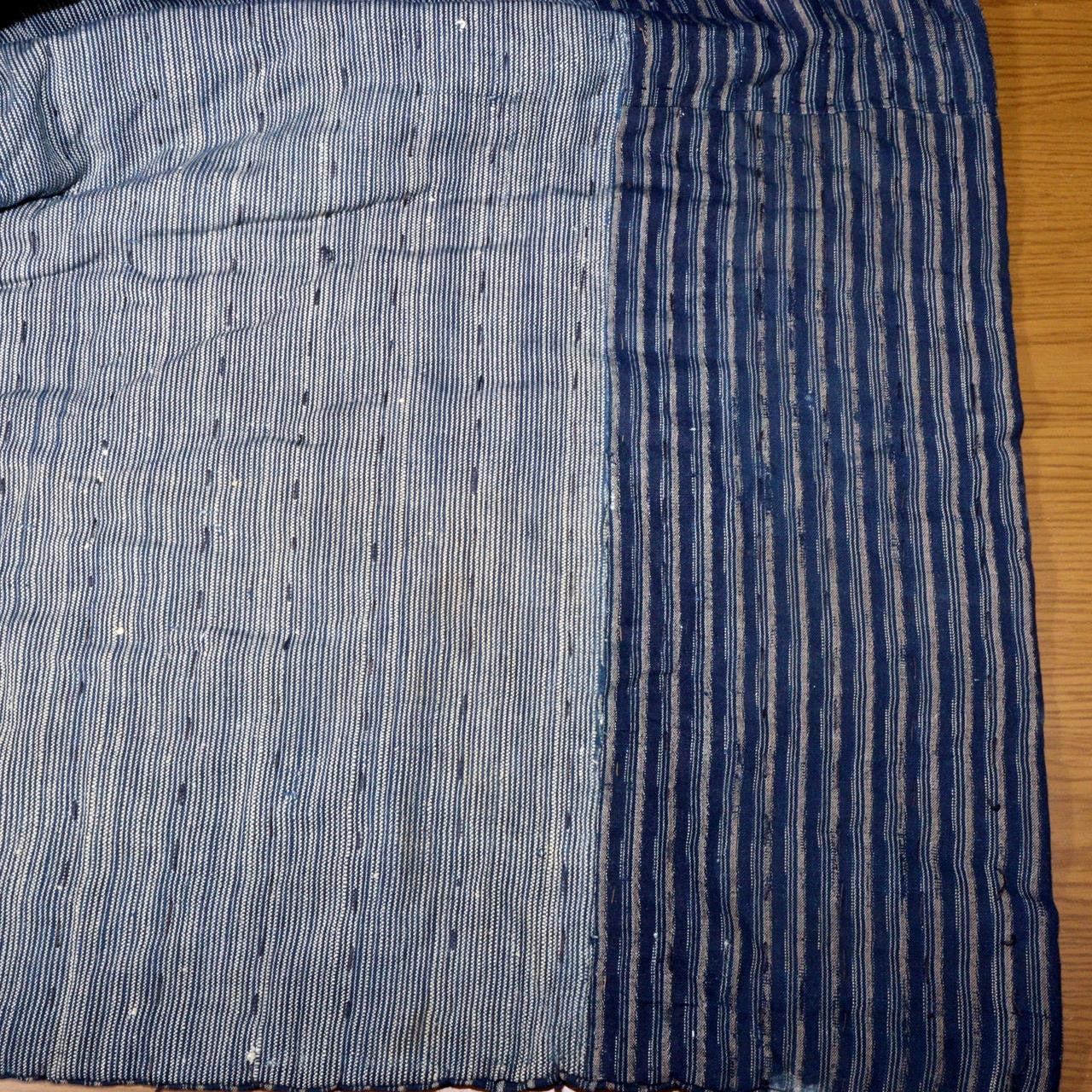 Japanese Antique Fabric Rugs Thick Mats Boro Sashiko Indigo dye BRKW127