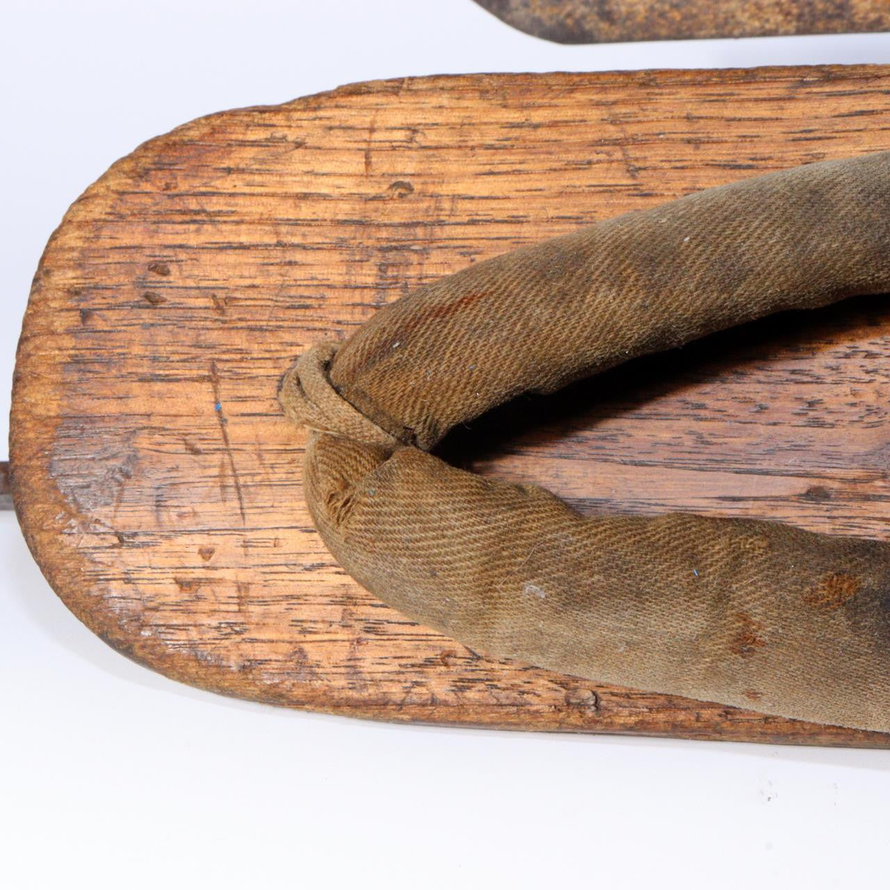 Antique Ice skating shoes wooden Geta Clogs Skates Japanese blacksmith WO375