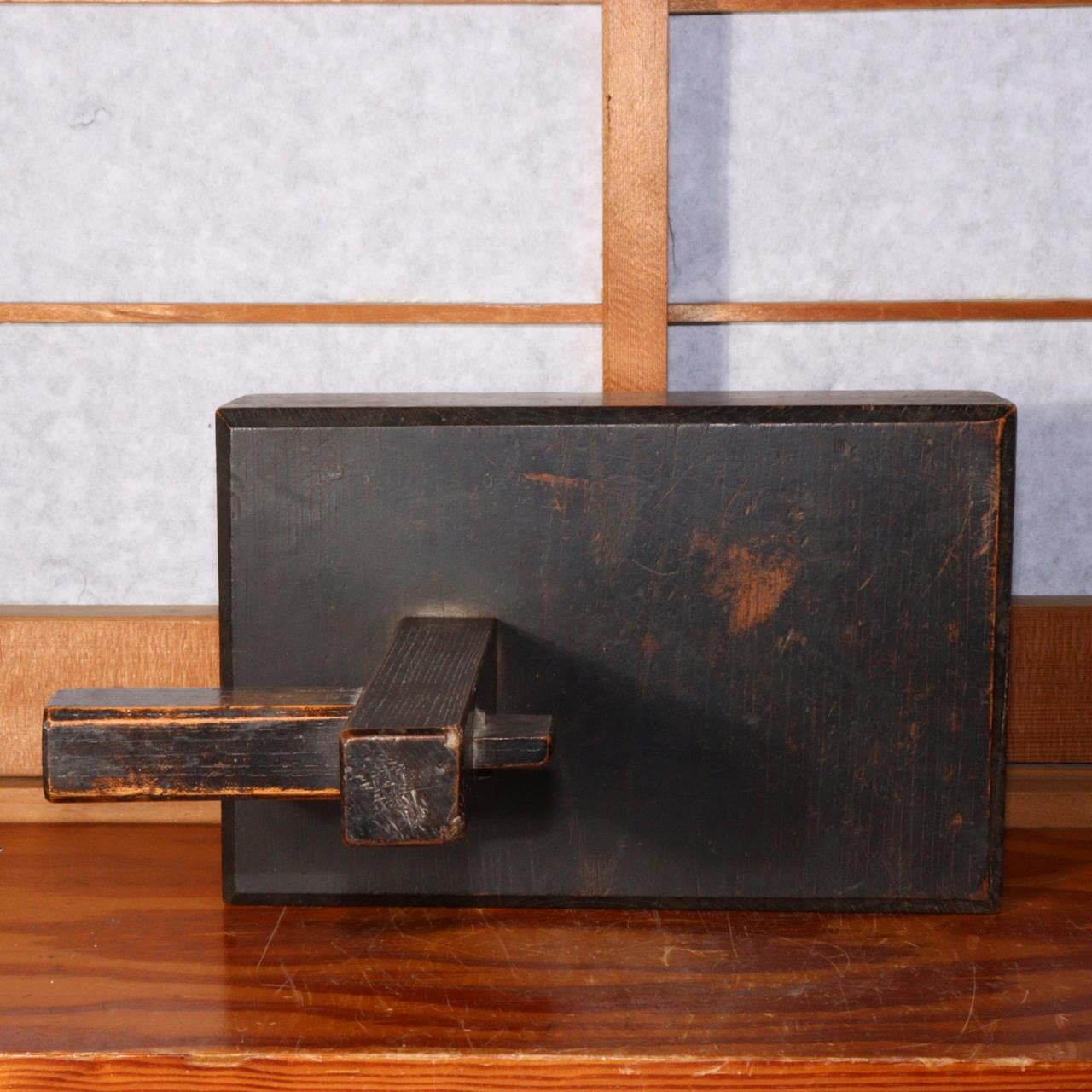 Vintage Wooden Spool Base | Japanese Antique Thread Winder Stand WO255