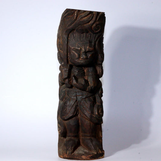 Vintage Japanese wooden acala statues Fudo Myoo Buddhism Buddha ornament WB185