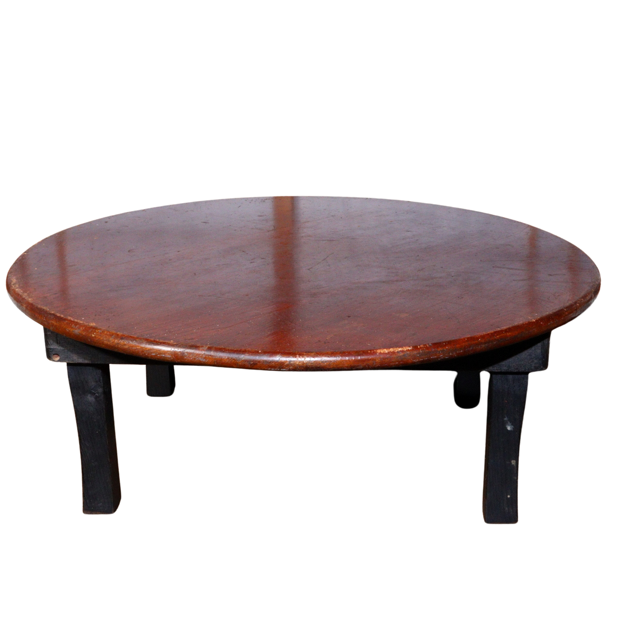 Japanese wooden Foldable Chabudai Low Dining Round Table WO383