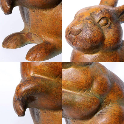 Japanese Iron Rabbit figurine ornament BOS877