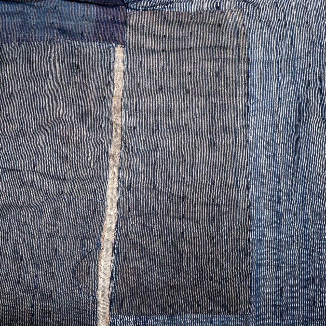 Japanese Antique Fabric Rugs Thick Mats Boro Sashiko Indigo dye BRKW127