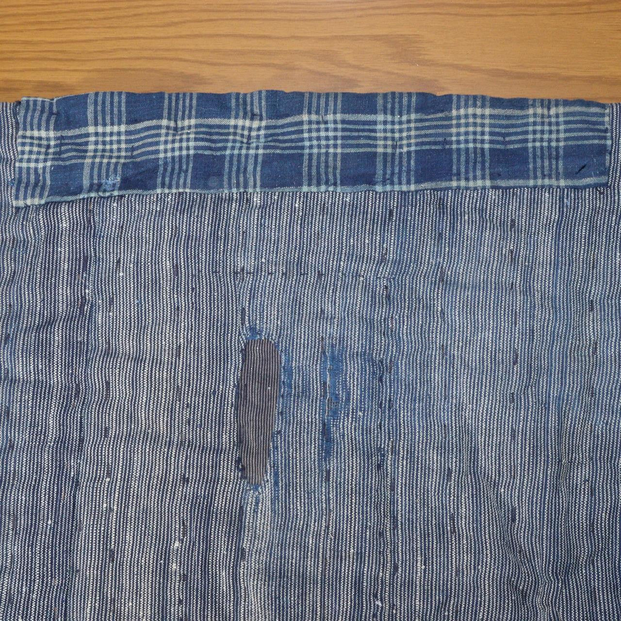 Japanese Antique Fabric Rugs Thick Mats Boro Sashiko Indigo dye BRKW127