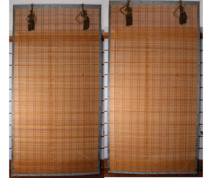 Japanese Bamboo Sudare Curtain Adjustable Hanging Brackets Ozashiki Screen