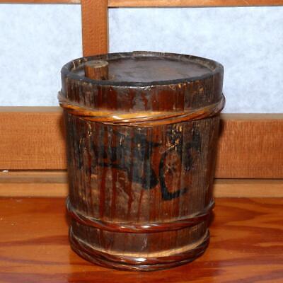 Japanese Antique wooden Sake Cask Barrel Taisho period WBX181