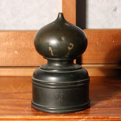 Japanese Vintage Temple Buddhism Bronze Giboshi Shinto Railing Finial BOS741