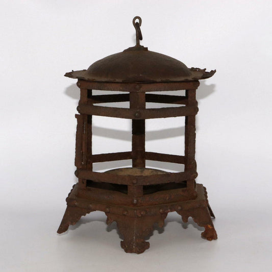 Japanese Iron lantern temple Buddhism Edo period BOS533