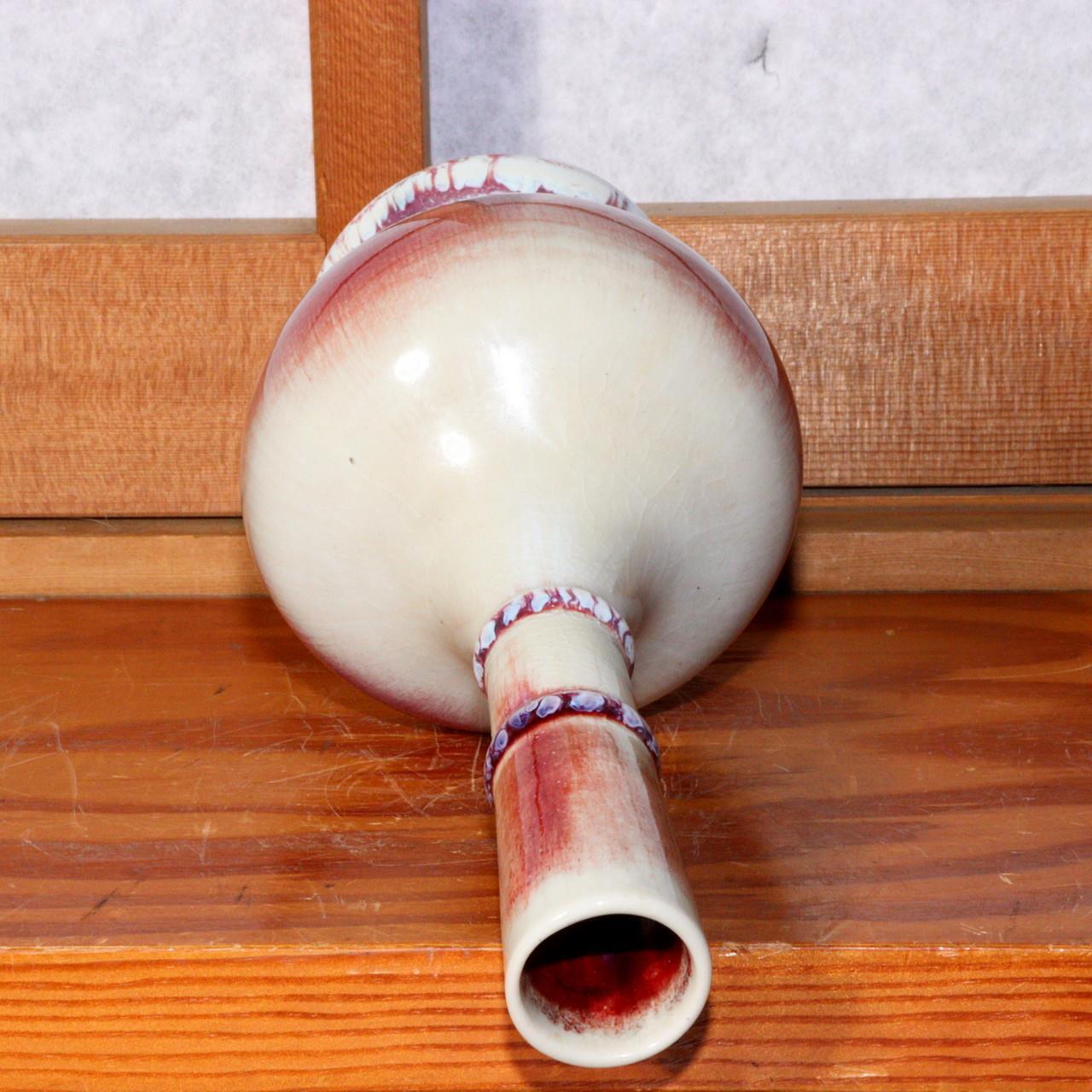 Japanese Glaze Flower vase Matsuyama Gaei porcelain vase signed PV185