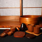 Japanese Vintage wooden Tea container Tea cup Tray Natsume set WO243