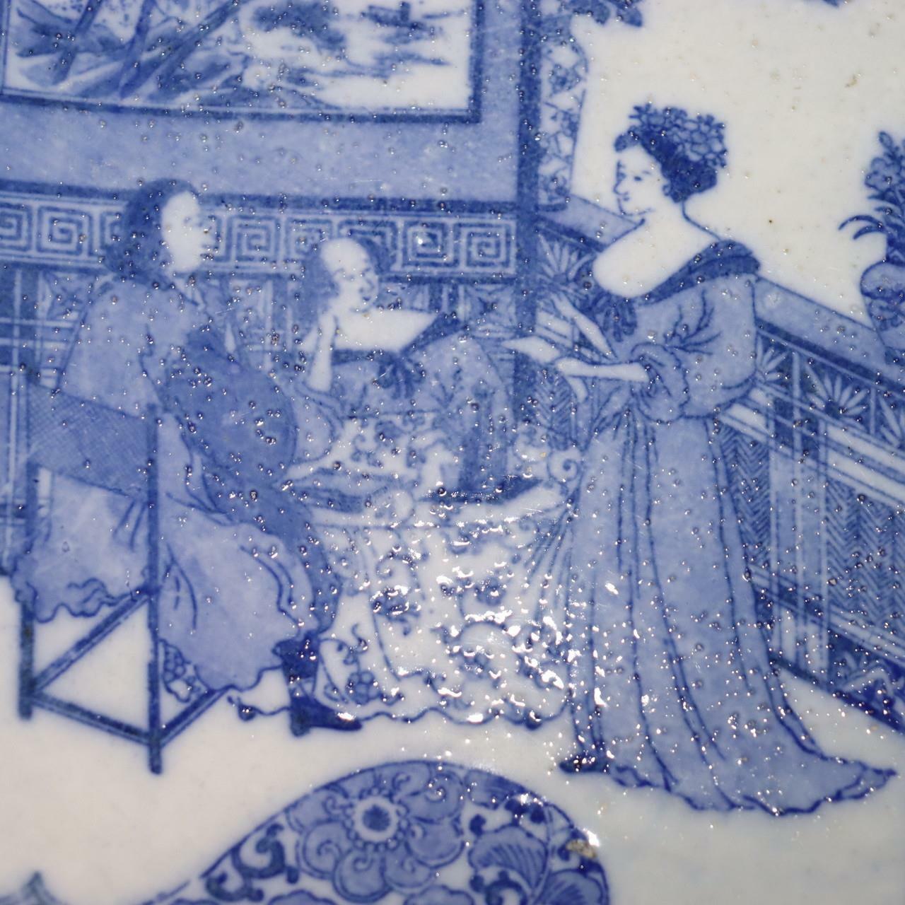 Japanese Antique Imari Arita Plate Western aristocracy porcelain Meiji era IP22