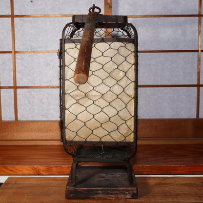 Japanese Antique Andon lamp lantern temple Buddhism Edo period Iron