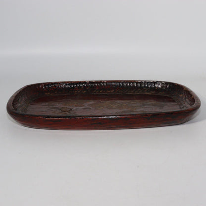 Japanese Obon Ozen Antique wooden Chestnut Tray Kuribon Obon Sencha Sado WO154