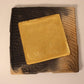 Japanese Pottery Gold plate & Chopstick rest signed Contemporary Ceramic Art