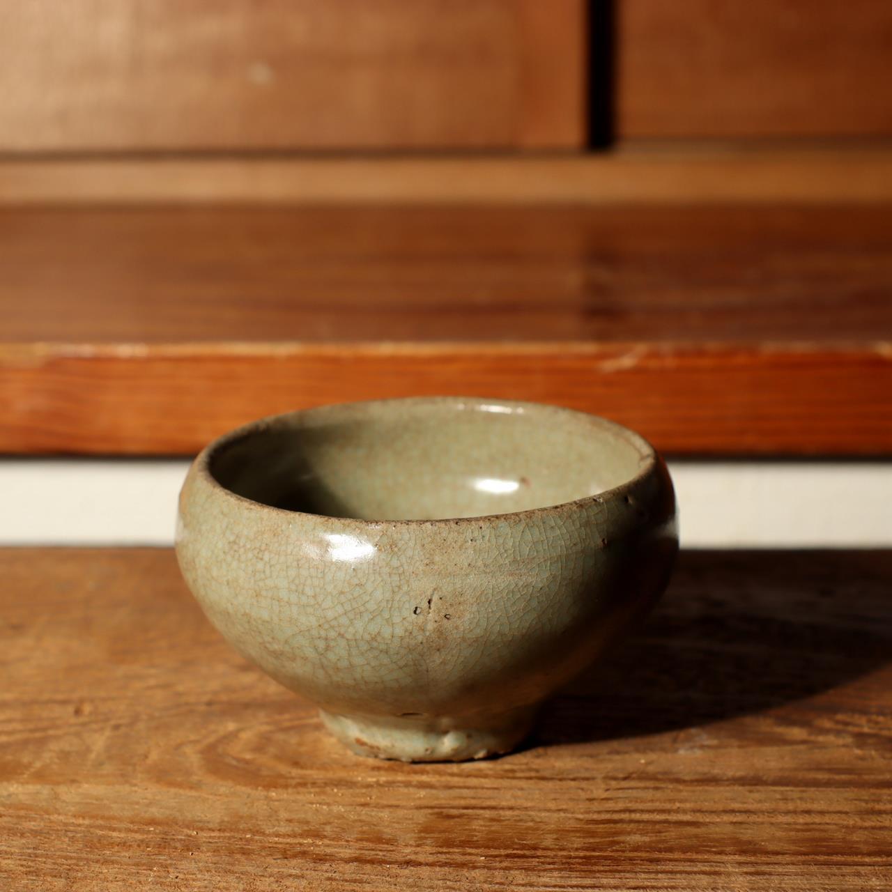Korean Antique Celadon sake cup Bowl Goryeo dynasty period Ceramic w / box