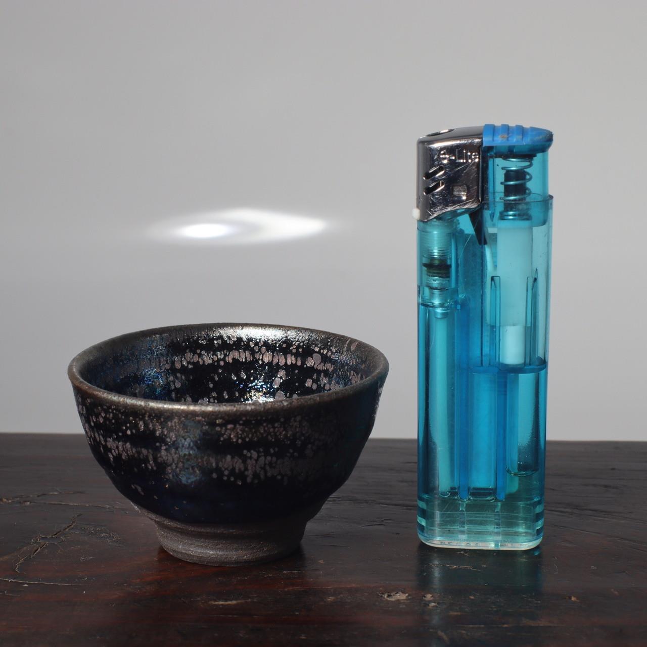 Oil Spot Tianmu Tea Bowl Japanese Ukeseki Toshiyuki Tenmoku Ceramic Sencha CAC3