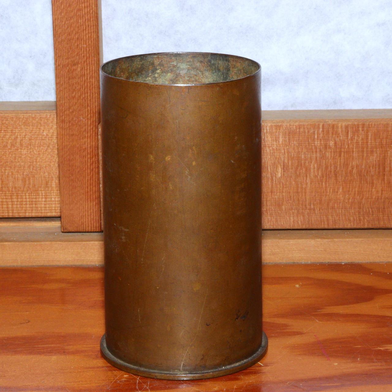 Japanese Copper cannon vase Flower signed Flare Also usable as pen stand BV419