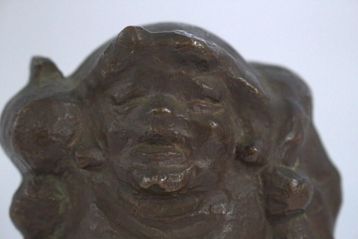 Japanese Bronze figurine hotei ornament okimono Budai BOS333