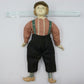 Japanese Vintage Wooden Boy Doll 1984 November sadako signed boy WO117