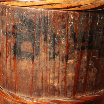 Japanese Antique wooden Sake Cask Barrel Taisho period WBX181