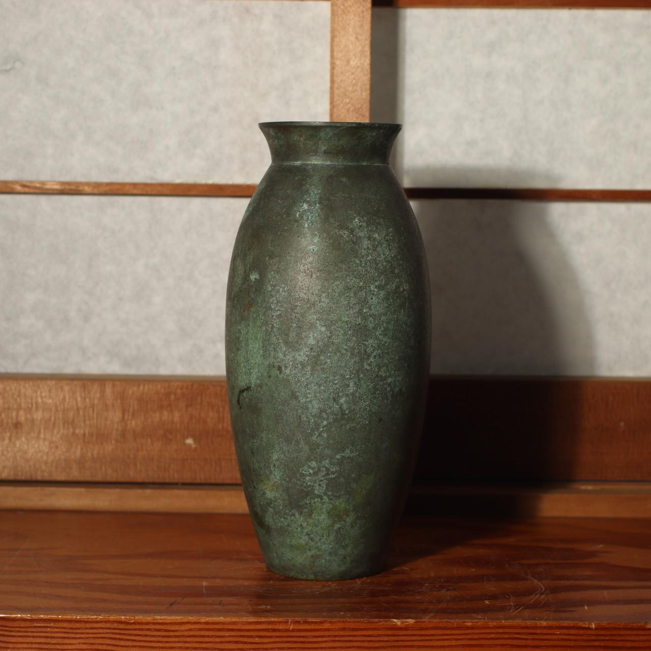 Japanese Vintage Bronze Flower Vase signed BV425