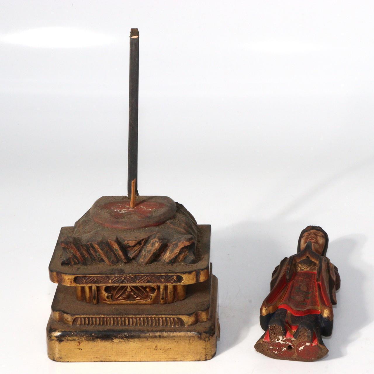 Japanese Antique Wooden Hariti Kishimojin Buddha statue WB154