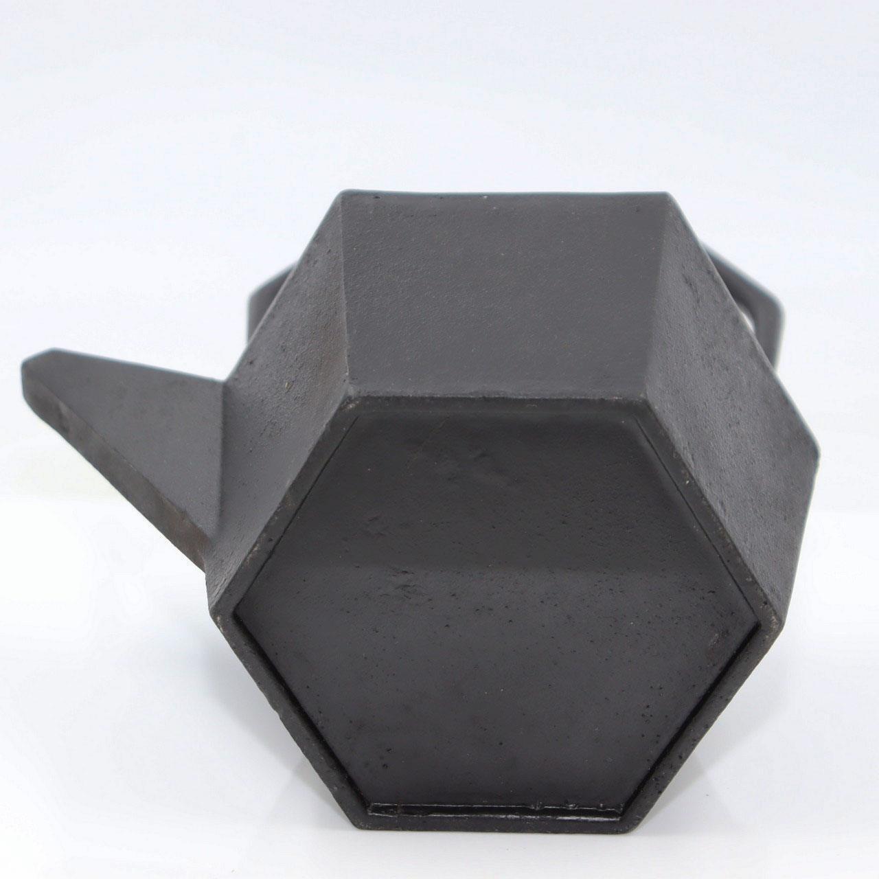Japanese Antique Iron tea pot Tetsubin polygonal shape BOS584