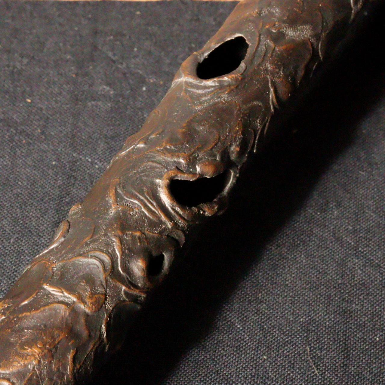 Japanese copper Flute Shakuhachi Shape decoratio / Samurai Samurai Jutte WG108