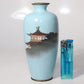 Antique Ando shippou Cloisonne vase marked Landscapes Castles Japanese PV137