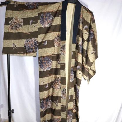 Japanese Cotton cloth Boro Jacket Kimono magatama design Shinto BRKW69