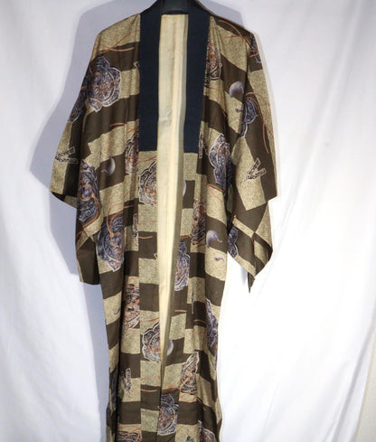 Japanese Cotton cloth Boro Jacket Kimono magatama design Shinto BRKW69