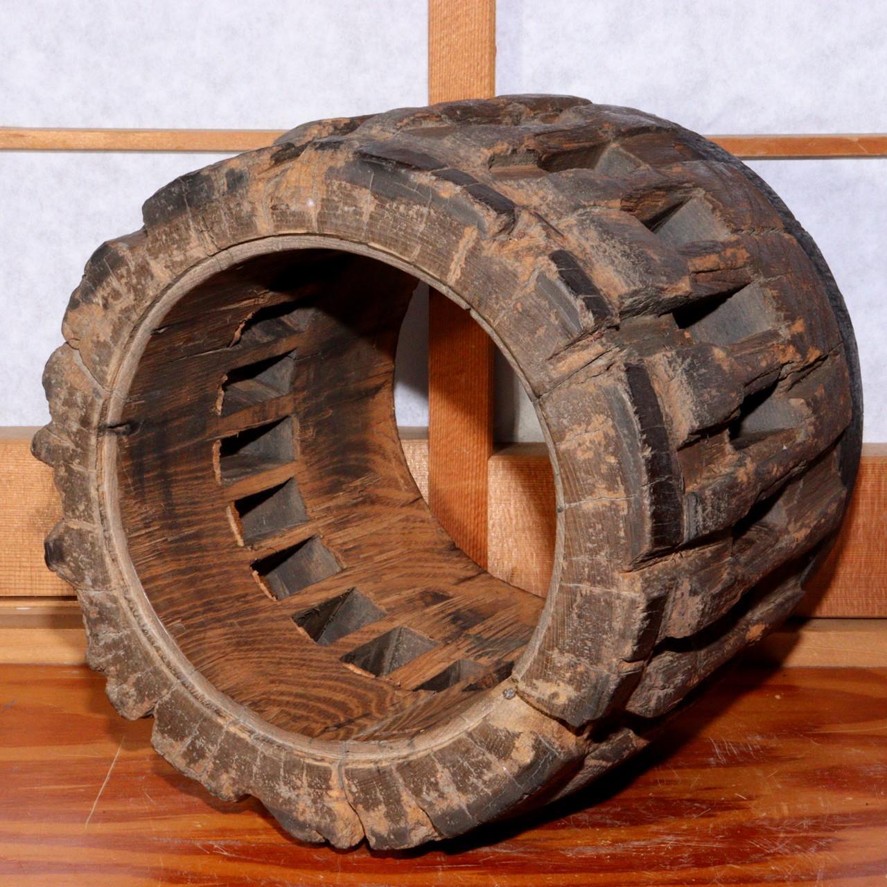 Japanese wooden brazier Hibachi Hiire Tabako bon steering wheel vase WDB71