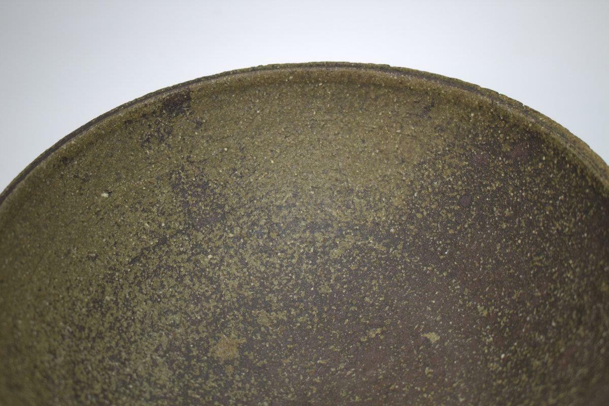 Japanese ceramic Ash glaze Plate Bowl OHSAKO MIKIO Pottery w/ box tokoname