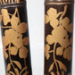 Japanese Antique wooden Gold Makie lacquer Folding screen hanging 2 set WBX144