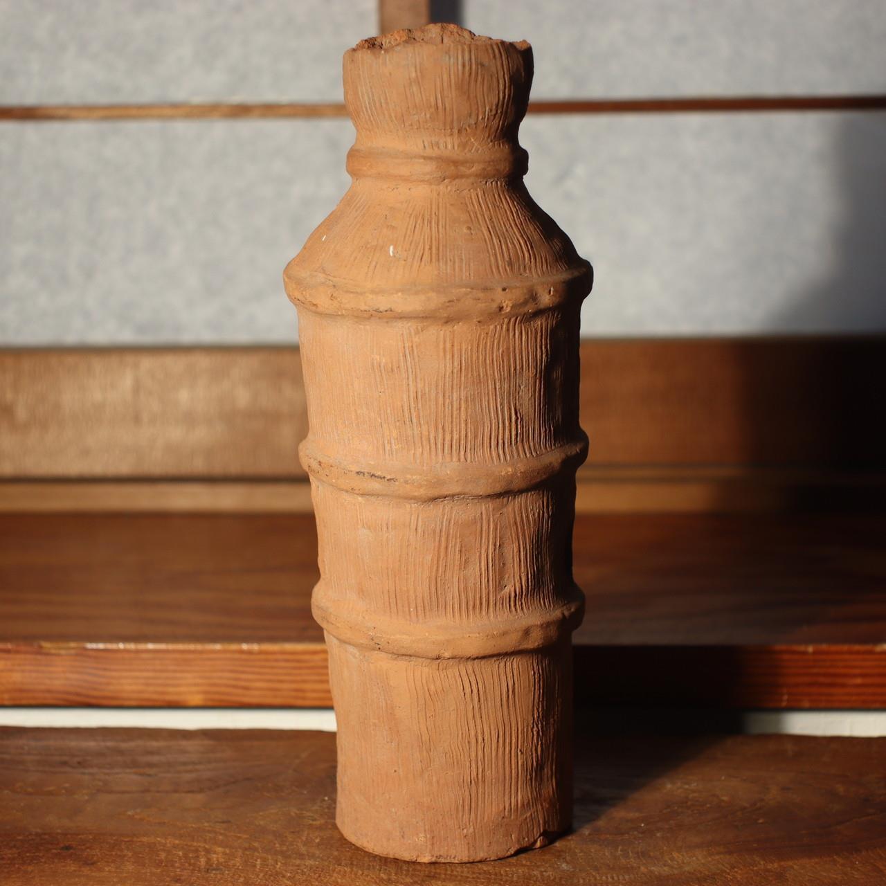 Japanese Antique earthenware cylindrical clay Haniwa kofun period Jomon VG283