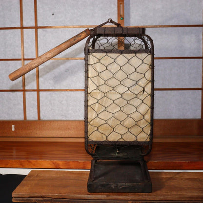 Japanese Antique Andon lamp lantern temple Buddhism Edo period Iron