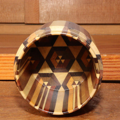 Japanese Yosegi-Zaiku wooden marquetry Tea caddy Tea container Total Tailoring