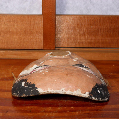 Japanese Antique wooden Hyottoko Noh mask Kyogen Kagura mask w / bag MSK448