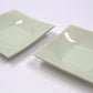 Taizo Yamada Celadon square 5 plates 4.7Inch Japanese contemporary ceramic art