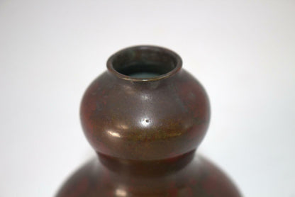 Japanese copper Sencha tea container by Kouun top class Vase w / box BV266